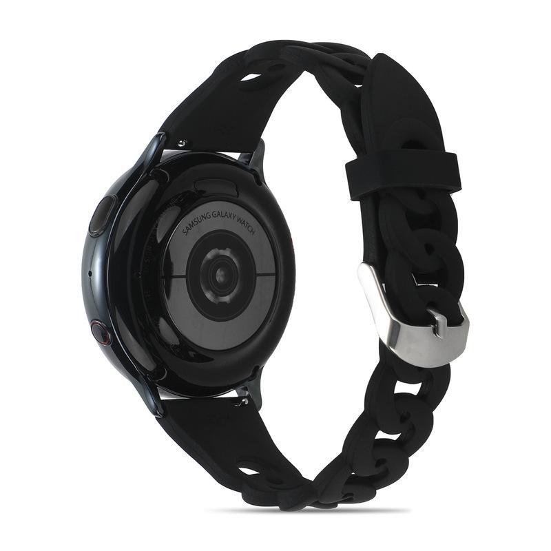 YurKem 20mm 22mm Damen Silikonarmband für Samsung Galaxy Watch 4 3 41mm 45mm Armband Armband S3 42mm 46mm Active 2 Gear Armband Active 2 40 44mm