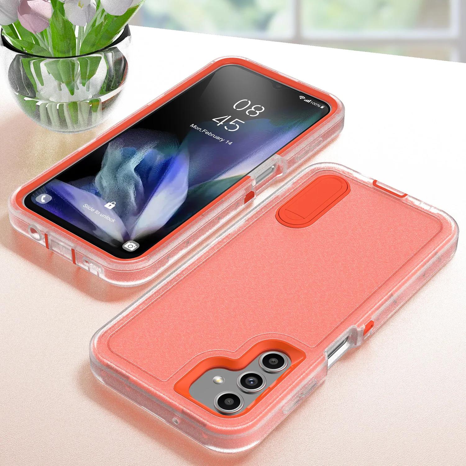 Stoßfeste, robuste Hüllen für Samsung Galaxy A17 A54 5G A56 A36 A16 A15 A14 A53 A13 S23 FE S24 S25 Ultra edge S22 Plus Tasche for Galaxy S24 Plus orange