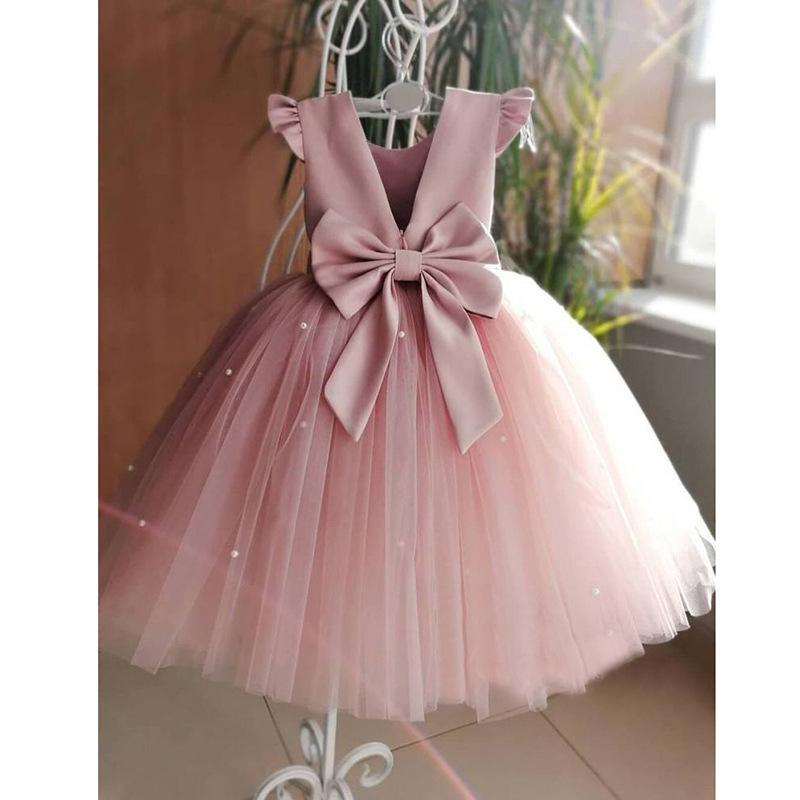 Kinderkleider für Mädchen Kleidung Kinderkleidung Fee Prinzessin Mädchenkleid Tanzkleidung Bühne Party Spitze Cosplay Kostüme 140 rosa