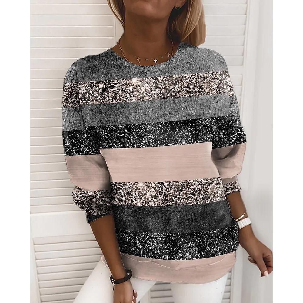 Herbst Galaxy 3D-Druck Langarm Damen Hoodies Streetwear Damen Hoodie Mode Sweatshirts Pullover Übergroße Damenkleidung 2XL