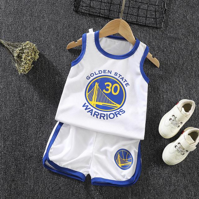Sommer Mode Jungen Mädchen Sets Kleinkind Baby Kleidung Basketball Sport Outdoor Trainingsanzüge 100cm weiß