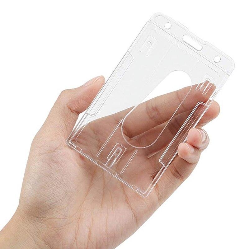 1 stück Transparent Arbeitskarte Halter Hartplastik ID Karte Schutz Abdeckung Fall Badge Card Sleeve Büro Schulbedarf