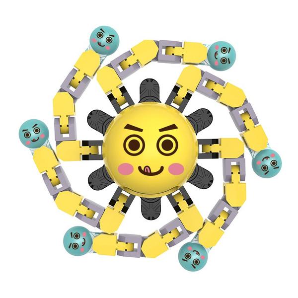 Fidget Spinner Spielzeug Kinder Fidget Kette Spinner Kinder Antistress Hand Spinner Stress Dekompression Spielzeug Fidget Spielzeug Kindergeschenke gelb