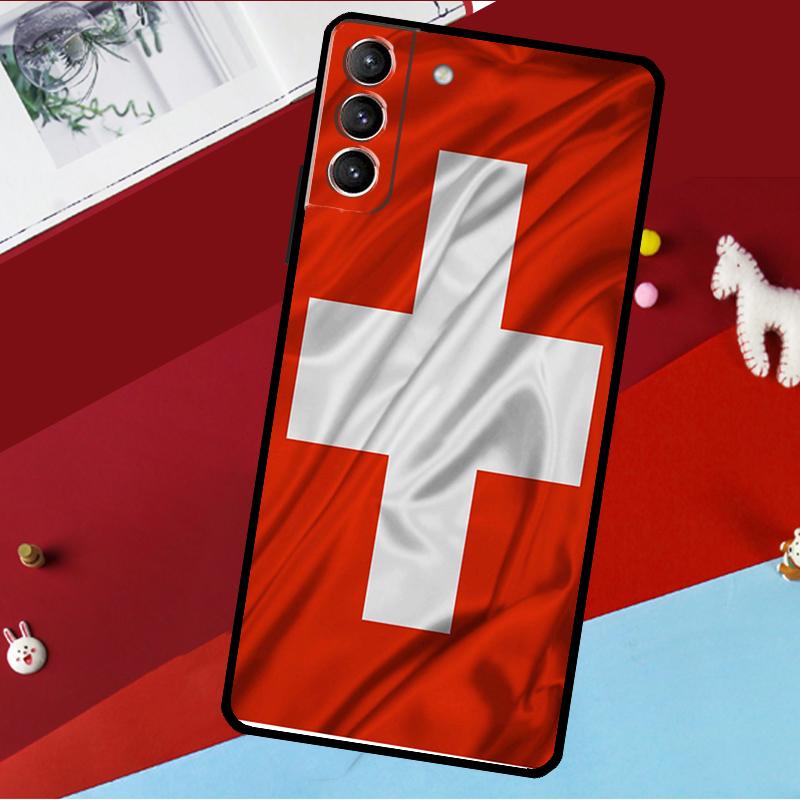 Schweiz Schweizer Flagge Hülle Für Samsung Galaxy S26 S25 S23 S22 S20 S24 Ultra S9 S10 Plus S21 FE S25 FE Handyhülle Galaxy S20