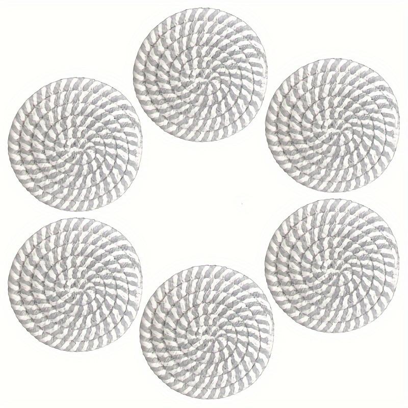 6 Pcs Neue Wärmedämmung Pad Haushalt Teetasse Pad Durchmesser 11CM Coaster Set Baumwolle Seil Weben Coaster 6pcs