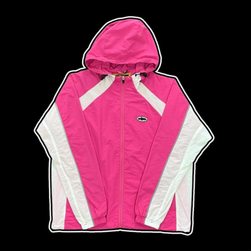 Streetwear-Jacken für Damen und Herren, wasserdicht und warm, Rash-Jacke, männlich, winddicht, für den Außenbereich, modische Freizeitjacke M rosa