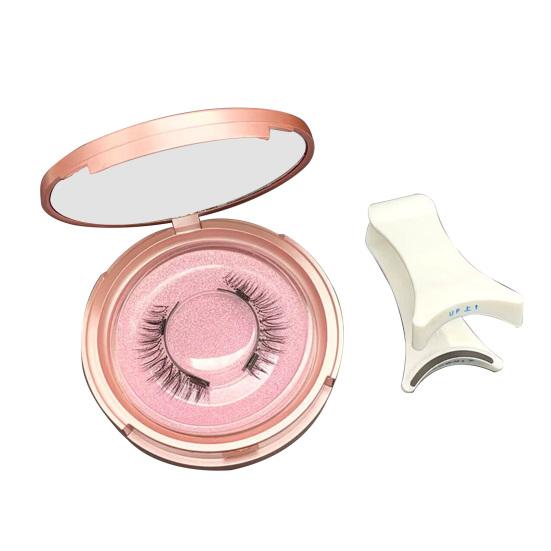 1 Set magnetische falsche Wimpern mit Wimpernapplikator-Werkzeug, natürliches Aussehen, zarte, lockige, flauschige künstliche Wimpern, Wimpernclip, Make-up-Tools-Set für Frauen A