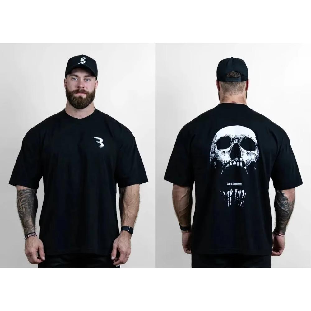 2024 Sommer CBUM T-Shirt Baumwolle Gym Fitness Sport T-Shirt CBUM Commodity Kurzarm T-Shirt Top Sportswear Fitness T-Shirt Kleidung XXXXL schwarz