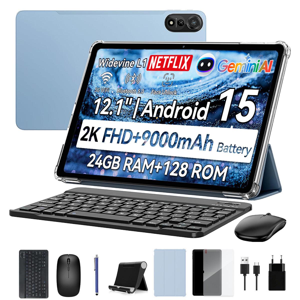 Blackview MEGA 2 Android 15 4G Tablet 12 Zoll 24GB/36GB RAM 256GB ROM Widevine L1 24+128 blau