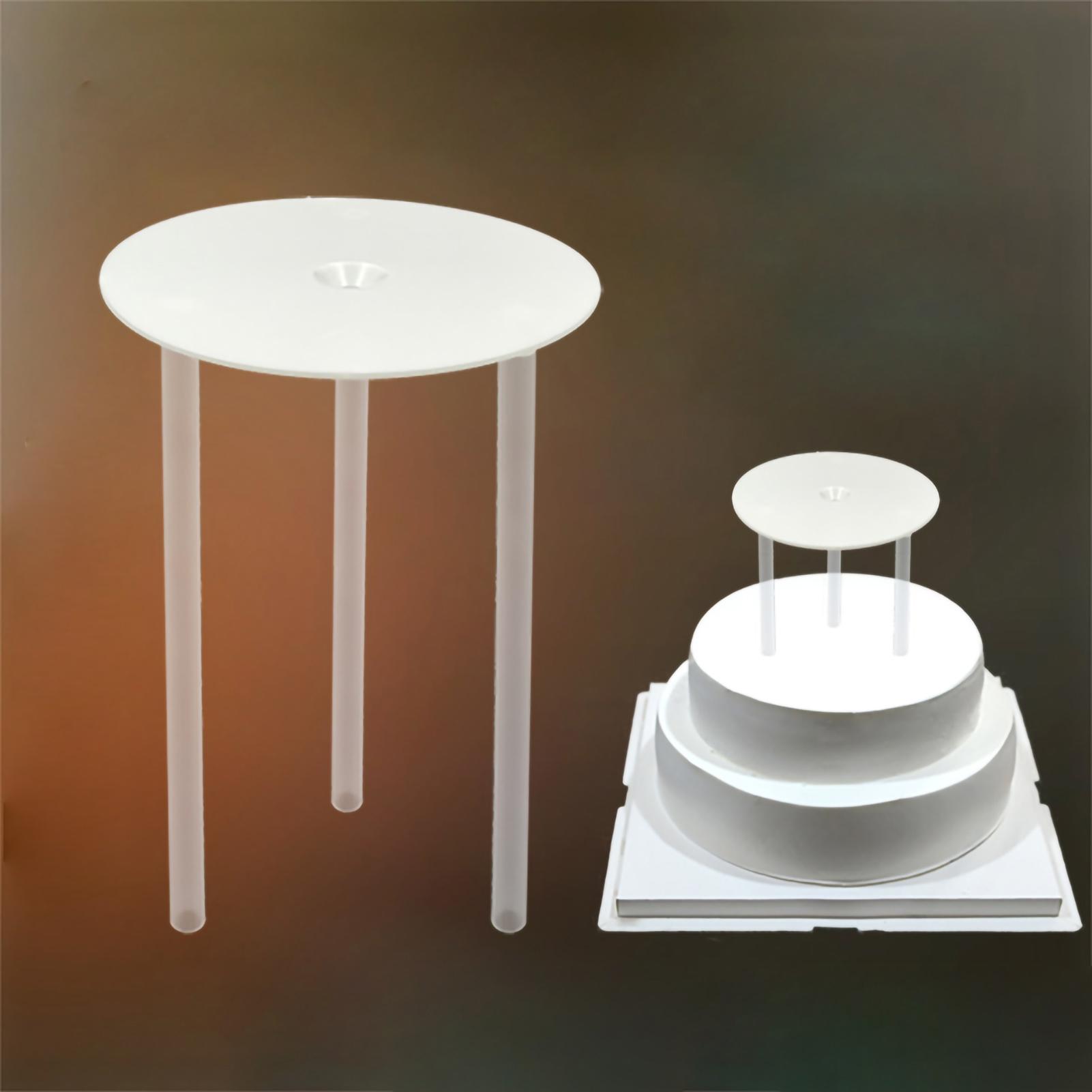 Doppelschichtiger Kuchenständer Lebensmittelqualität PP-Kunststoff Kuchenetagenstützen Halterung DIY Backzubehör 12cm 12cm / 4.7in