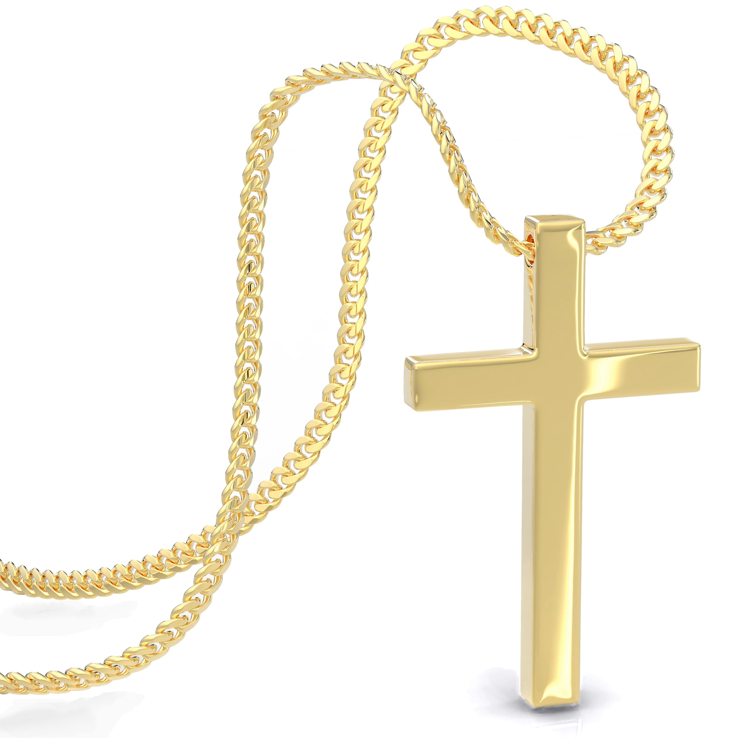 Kreuzkette für Frauen Goldkette 585 Halskette Echtschmuck Kreuzkette Tagesgeschenk Weihnachten [SERASAR] Mutter gold