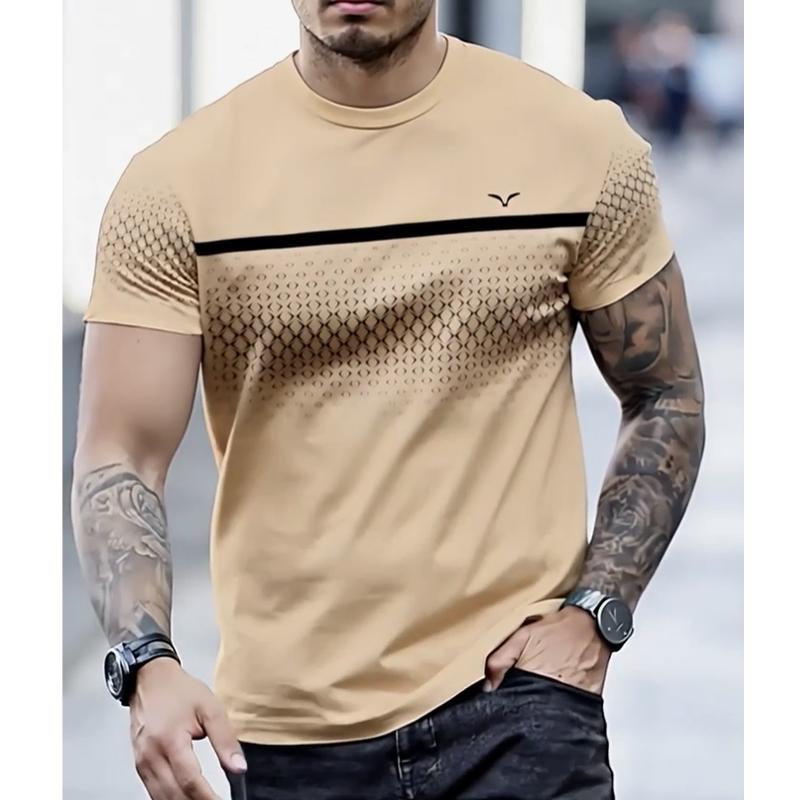 Neues Sommer-T-Shirt für Herrenmode Persönlichkeit Vielseitig bedrucktes Herren-T-Shirt Top M