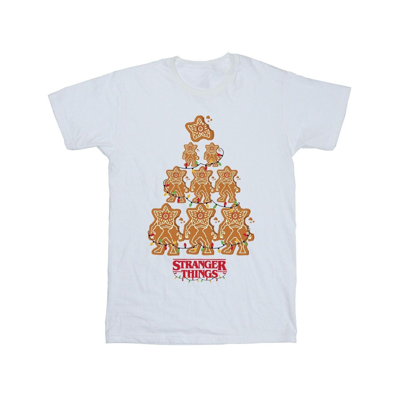 Netflix Girls Stranger Things Lebkuchen-Baumwoll-T-Shirt 7-8 Years weiß