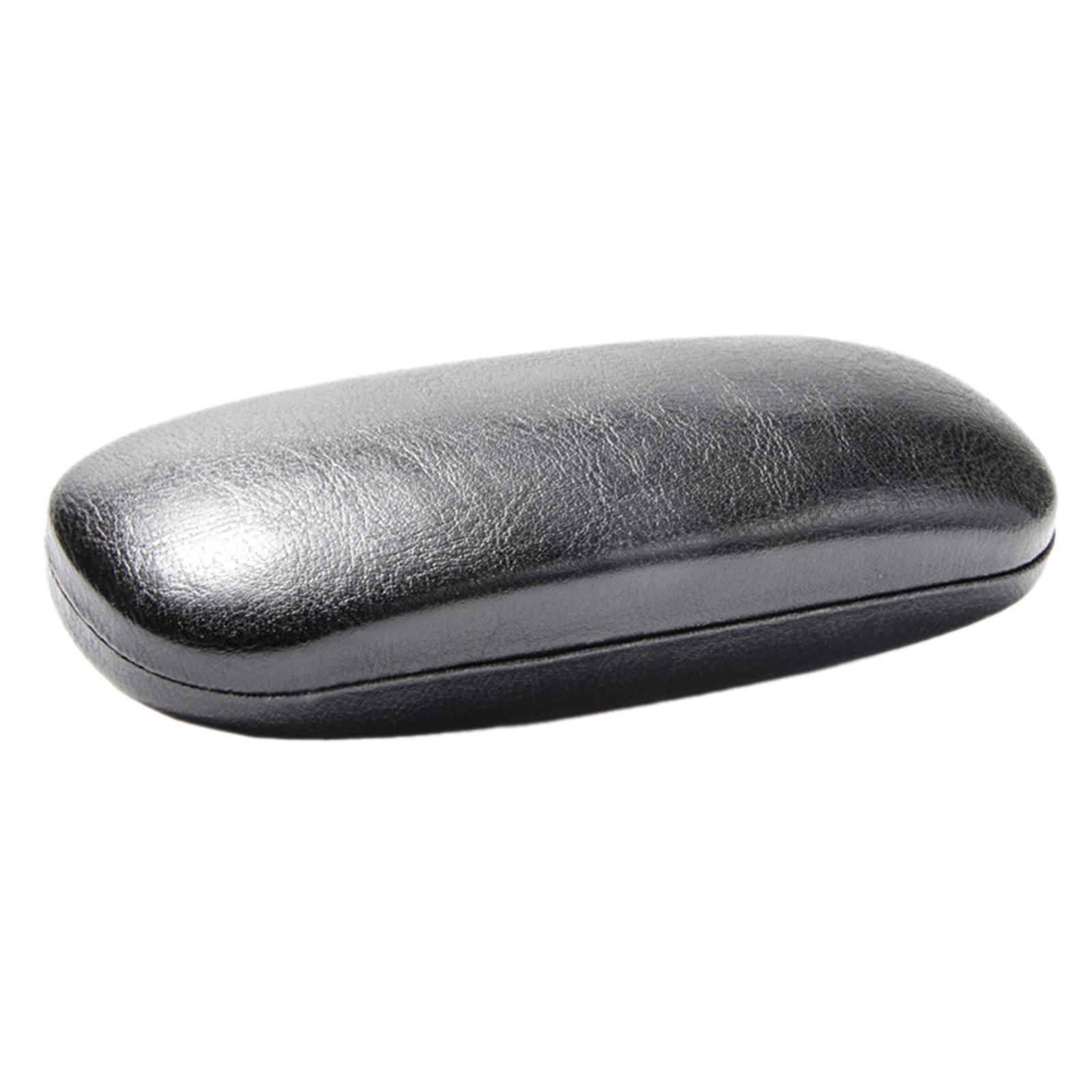 Brillenetui aus PU-Leder, einfarbig, passend für die meisten Brillen, für Studenten, Männer und Frauen, Schutzhülle für Brillen schwarz