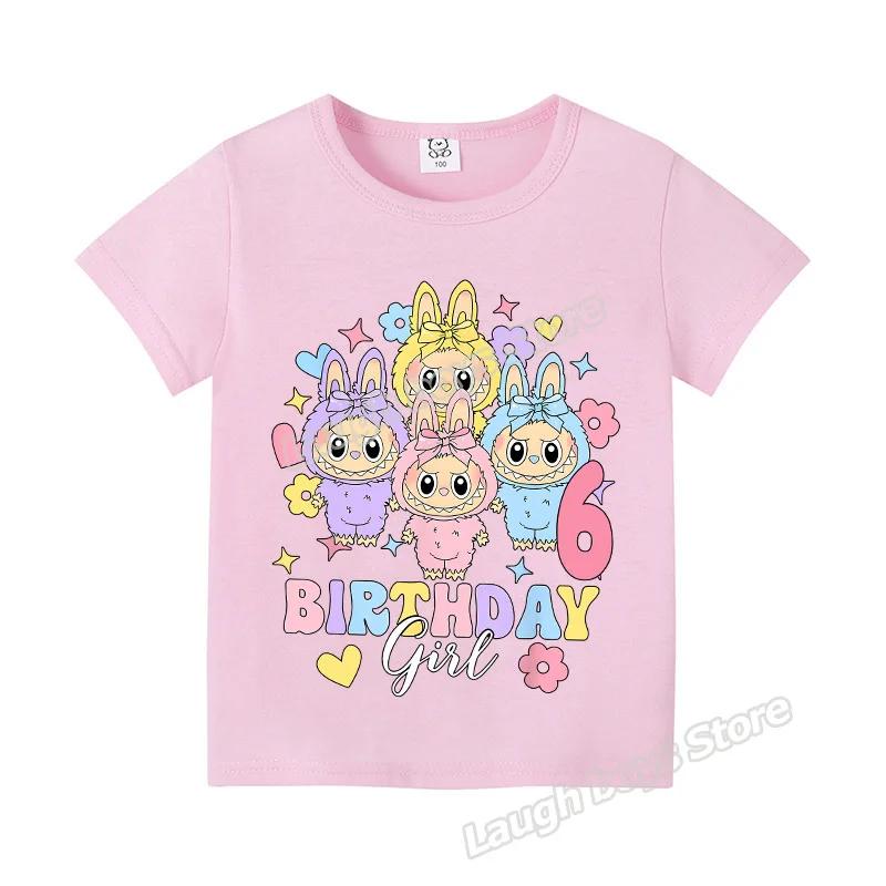 Baby Kurzarm Sommer T-Shirts Buntes Zahlen T-Shirt Cartoons Geburtstag Baumwoll Tops O-Ausschnitt Kleidung T-Shirt Kinderkleidung 140cm