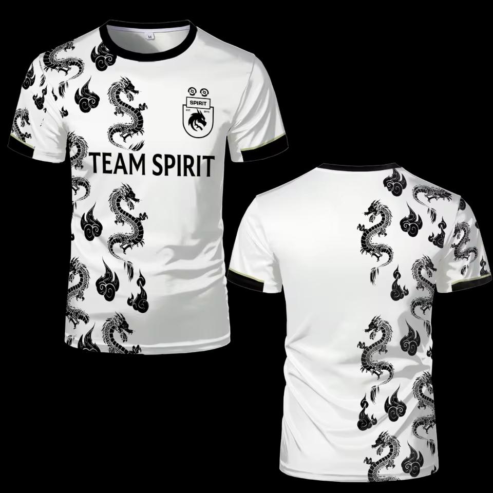 Donk T-Shirt CS2 Esports CSGO Spirit Team Trainings-T-Shirts Unisex Streetwear Sommer Oversized Game-Fans Uniform XL white