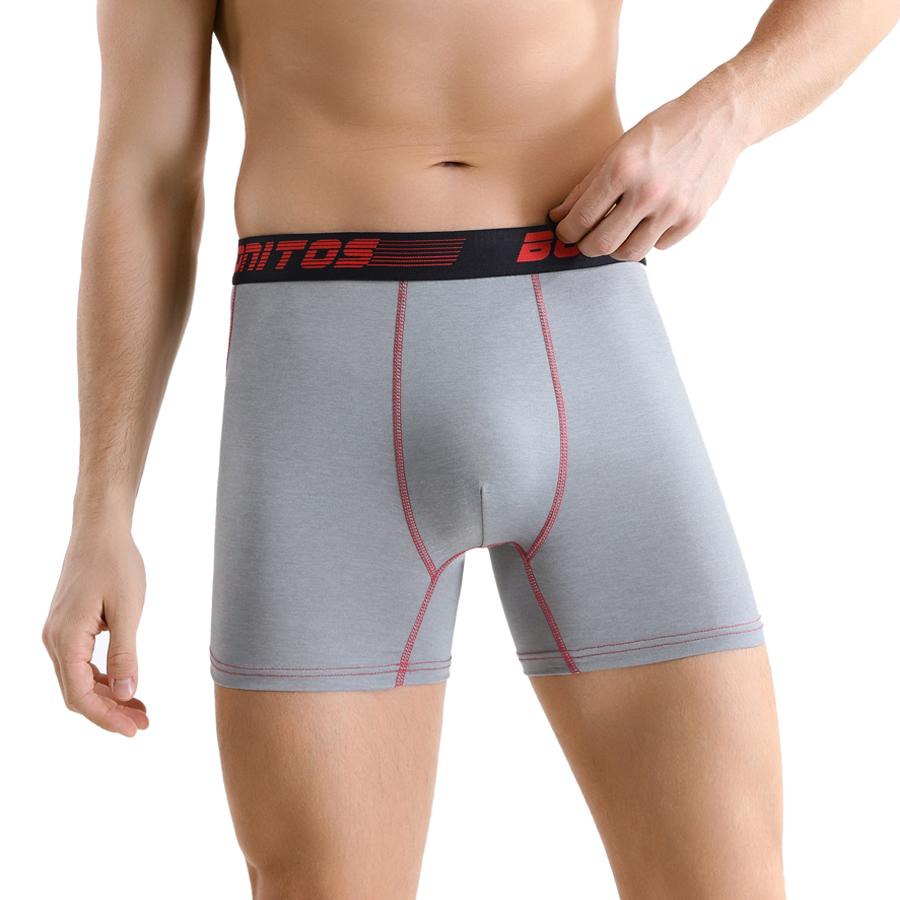 BONITOS Herren-Unterhose, bequeme Unterwäsche für Herren, Boxershorts S hellgrau
