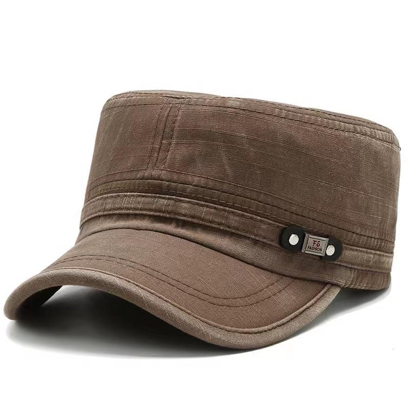Männer Retro Wasser Waschen Baseball Kappe Outdoor Flache Sonnenschutz Reise Hut Casual Sport Hip Hop Caps Einstellbare Cowboy Hüte braun