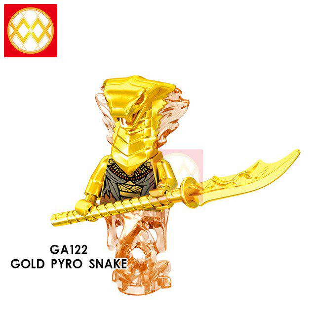 Einzelne Spielzeuge Ninja-Blöcke Akita-Bausteine Kinderspielzeug Keine Box rot