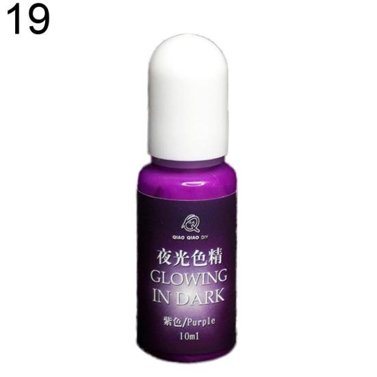 Yousheng 20 Farben leuchtender Pigmentfarbstoff UV-Harz Epoxidharz DIY Herstellung Kunsthandwerk Schmuckversorgung violett
