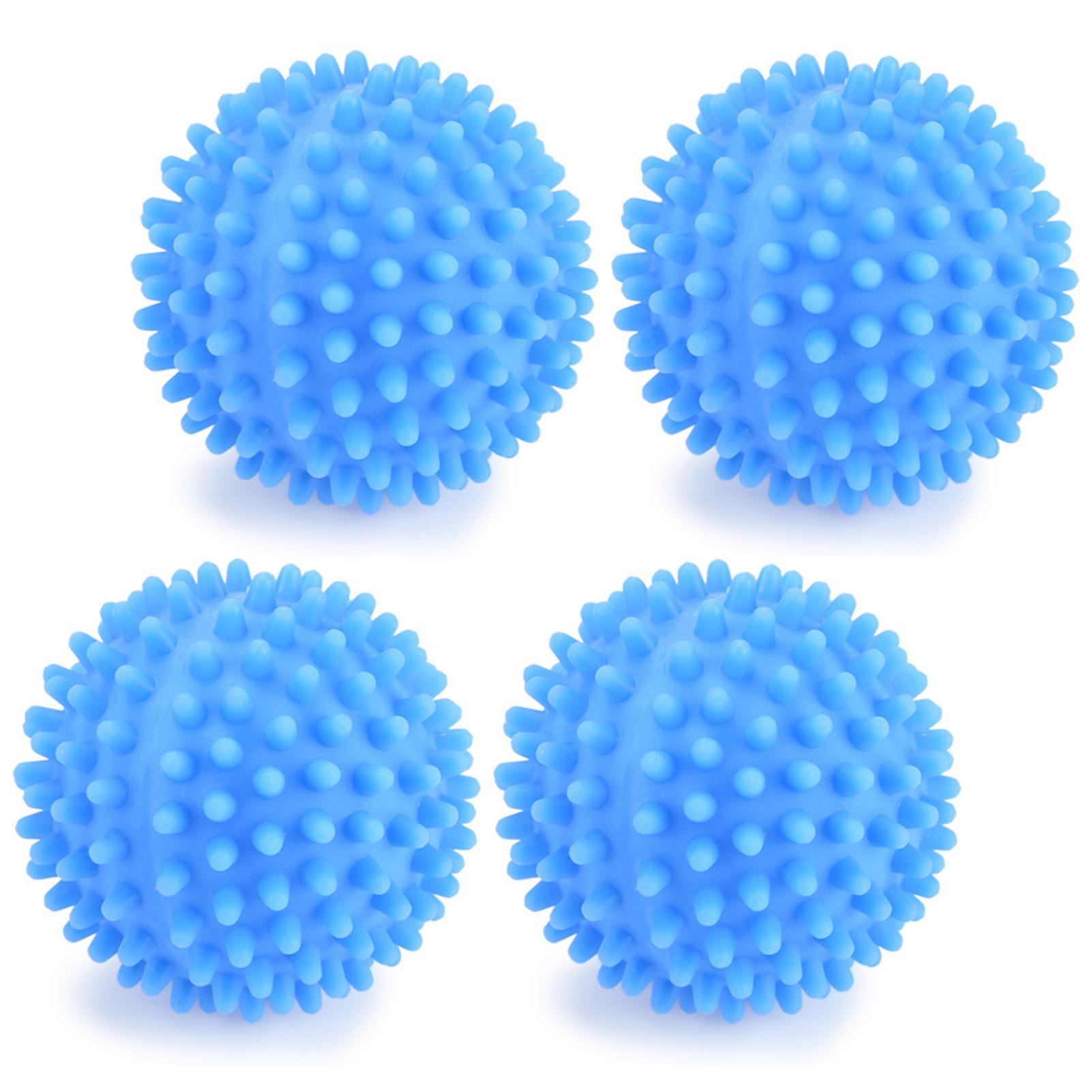 4 teile/satz Blau PVC Reusable Bälle Wäsche Waschen Weichspüler Ball weiß
