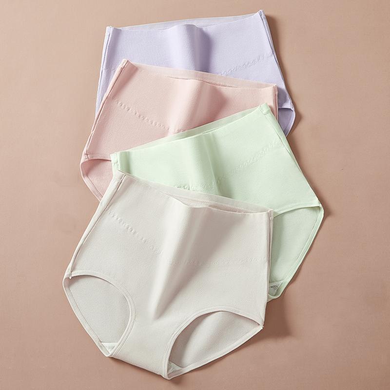 4 Teile/los Höschen Frauen Atmungsaktive Baumwolle Unterwäsche Weiche Slips Damen Unterhosen Plus Größe M-5XL XL
