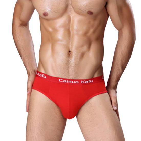 Männer Slips Niedrige Taille Elastische Atmungsaktive Weiche Intime Anti-septische Schweiß Absorption Plus Größe Männer Unterhosen Männer Kleidung L rot