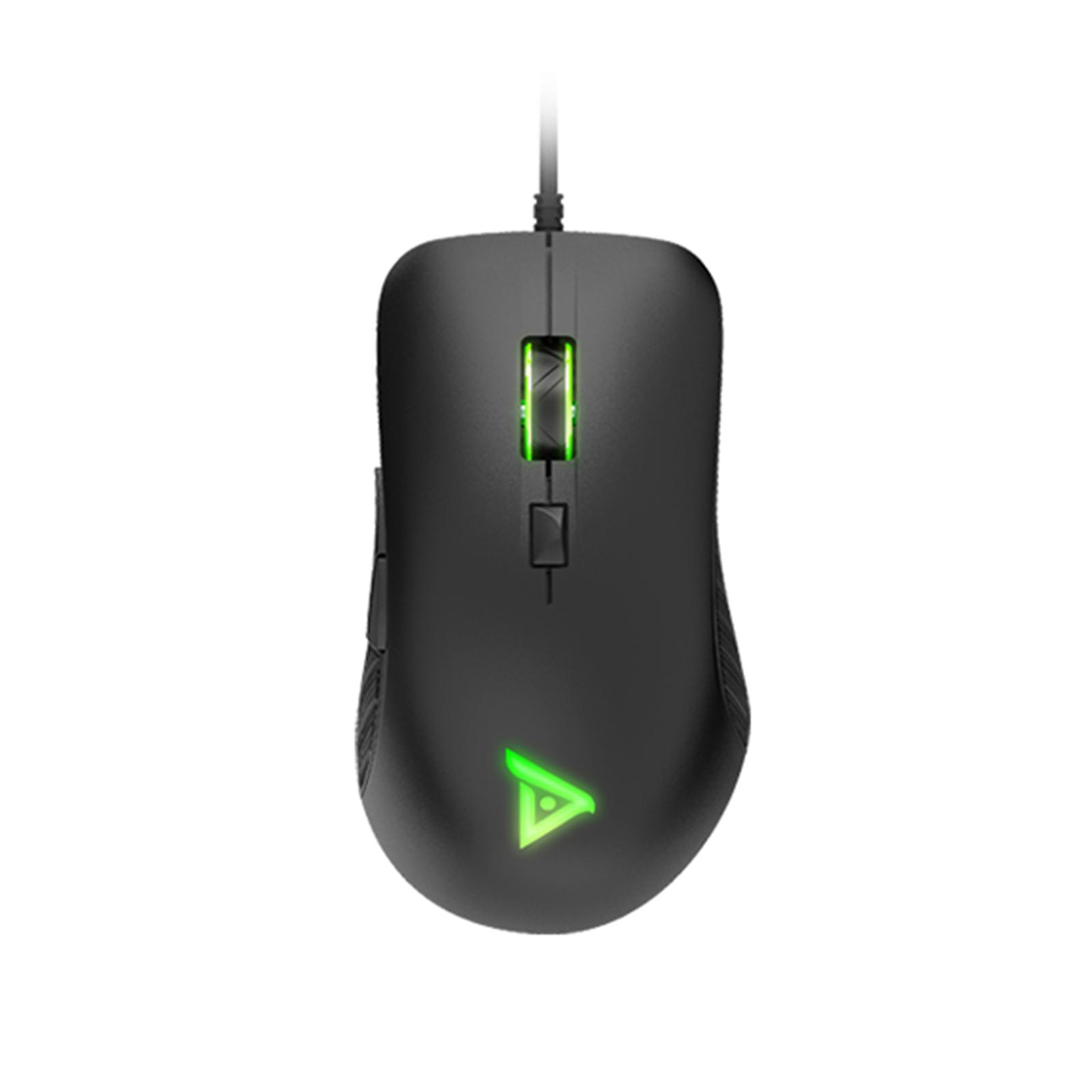 TAIOU USB-Gaming-Maus, kabelgebunden, RGB-LED-Licht, E-Sport-Maus, verstellbar, 600 DPI-6000 DPI, für Laptop schwarz