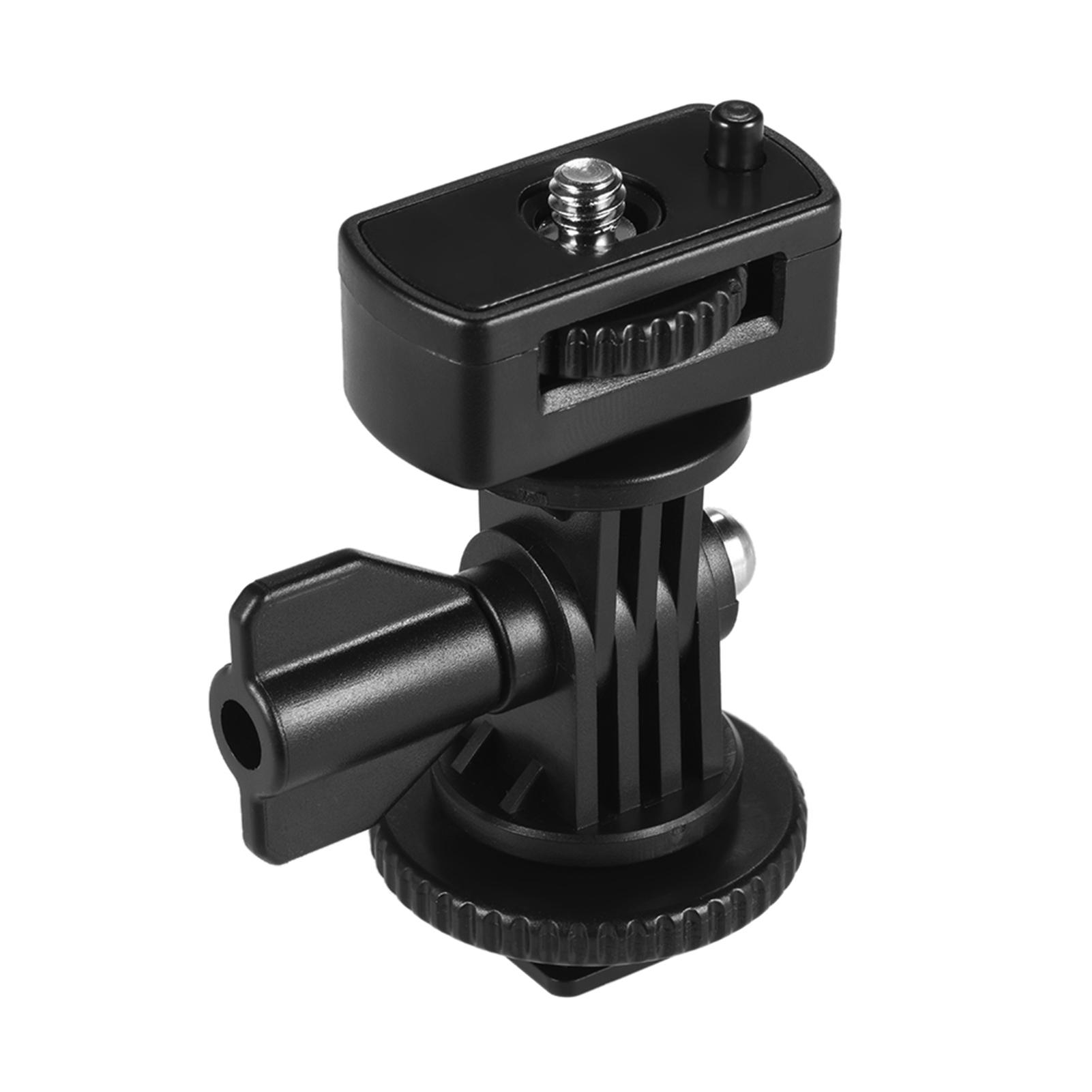 Universeller, verstellbarer Kaltschuh-Montageadapter mit 1/4-Zoll-Schraube für LEDs von Viltrox und anderen Marken with locating plunge schwarz