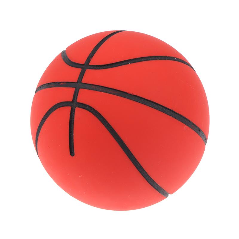 6 cm Hochelastischer Mini-Gummi-Basketball Dekompression Hohler Elastischer Ball Kinderspielzeug Outdoor-Sportarten Strand Mini-Basketball rot