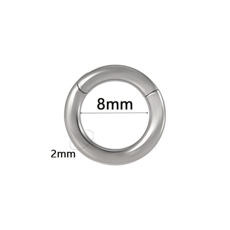 1PC Chirurgenstahl Septum Clicker Segment Klappring Nase Augenbraue Lip Hoop Ohrknorpel Tragus Helix Ohrläppchen Piercing Schmuck 2x8mm