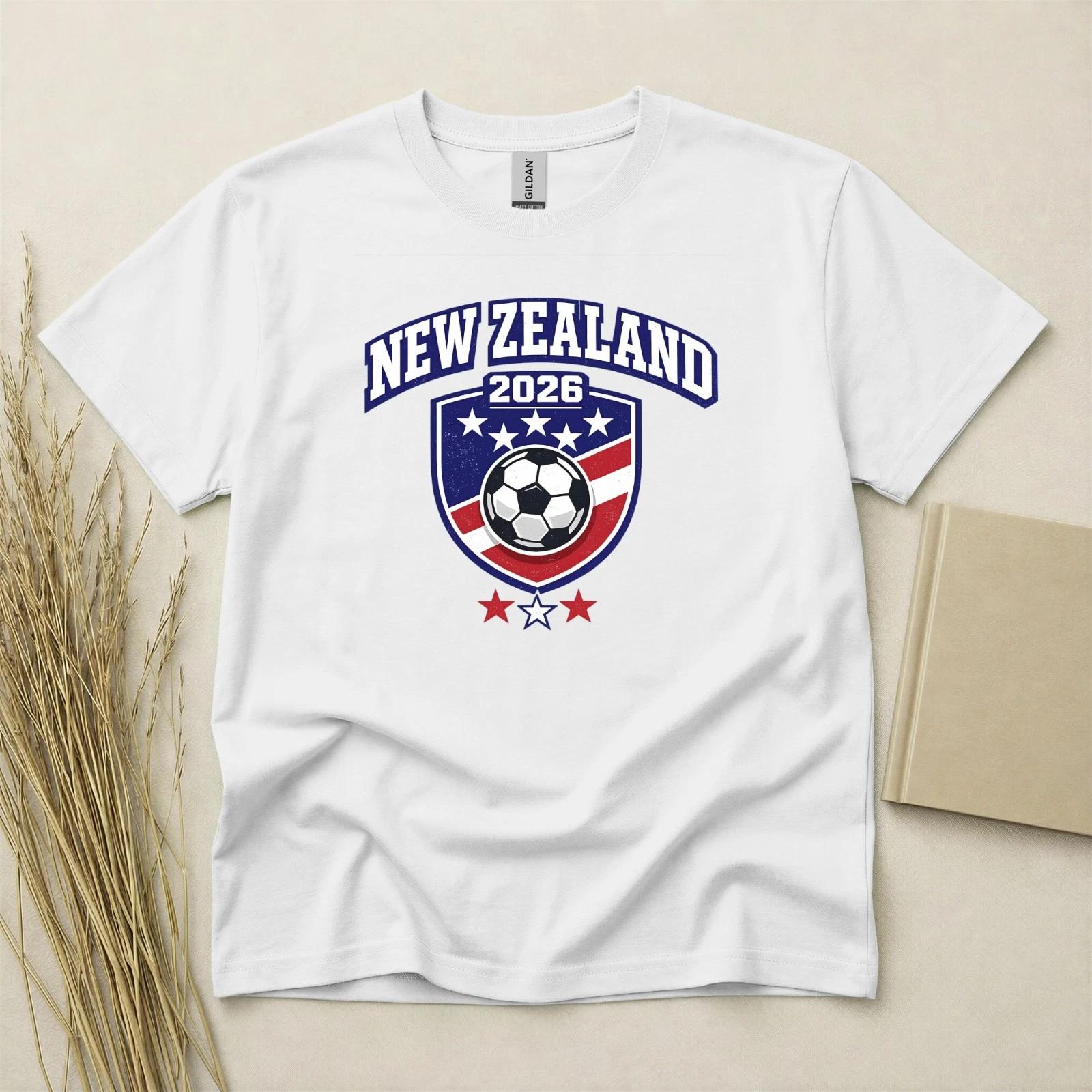 Neuseeland 2026 Fußballfan Kinder Kinder Kinder T Kinder T-Shirt Fußball-Unterstützer Gildan Familien Oberteil 100