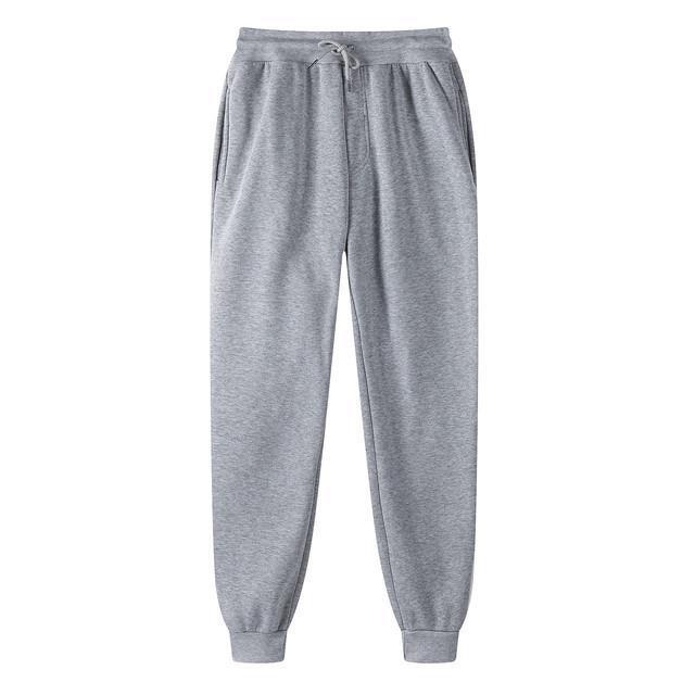 Damen Einfarbige Damenhose Tasche Lange Jogginghose Fleece Jogginghose Sporthose Lässige Mode Lose Schwarz Rot M grau