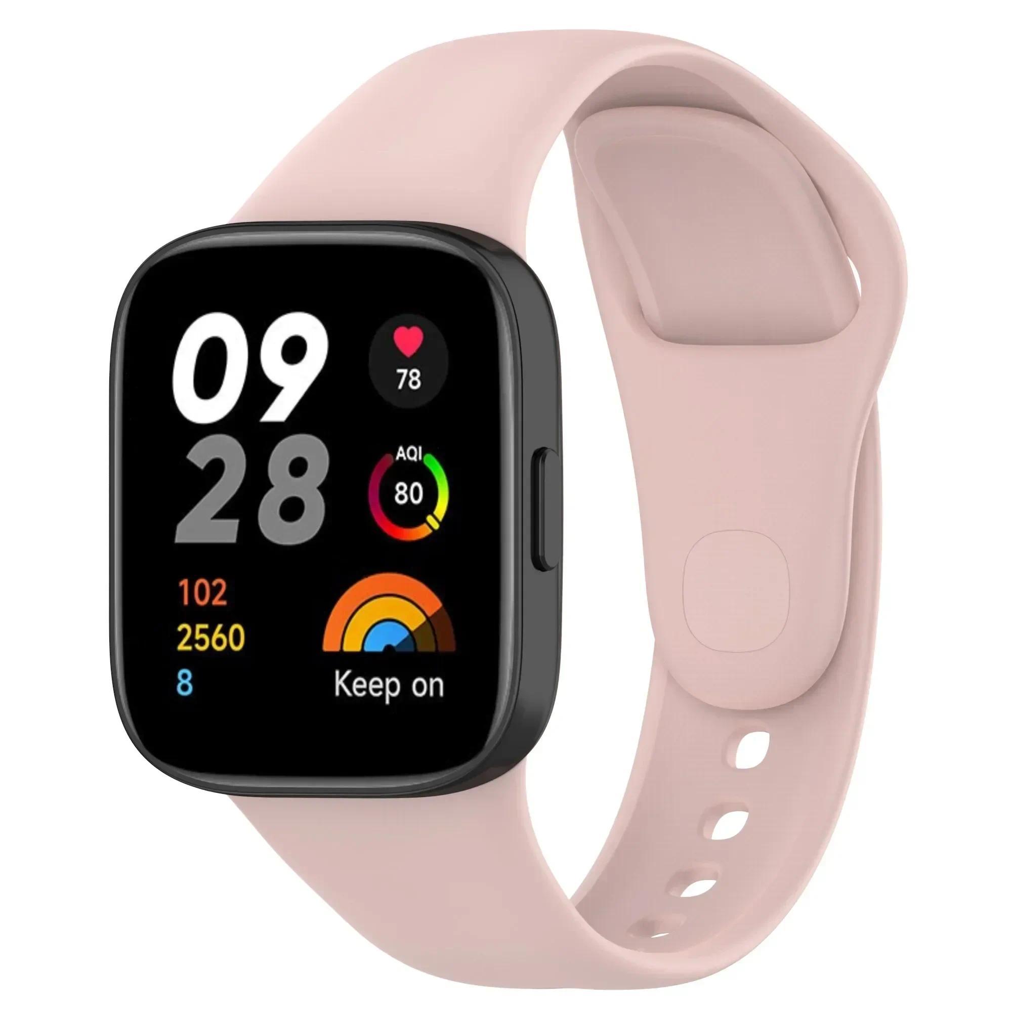 Armband für Redmi Watch 3 Original Smartwatch-Armband Silikon-Armband für Xiaomi Redmi3 Gürtel Correa For Redmi Watch 3 rosa