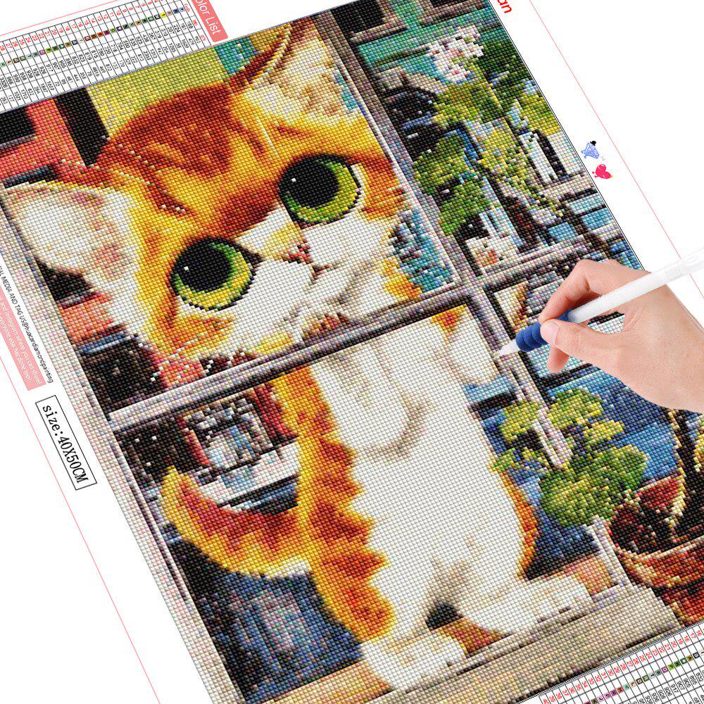 5d Diamant Malerei Katze Bild von Strass Diamant Stickerei Verkauf Volle Runde Diamant 20X30