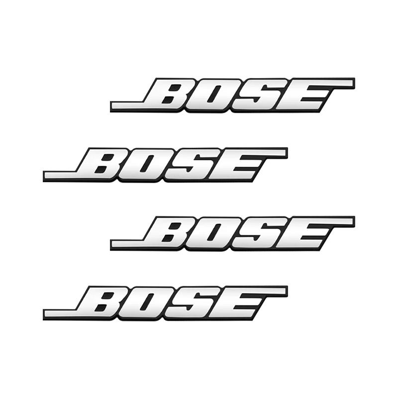 3D Metall BOSE Audio Plakette Stereoskopische Textur Auto Lautsprecher Aufkleber Auto Tür Audio Lautsprecher Emblem Dekor Zubehör 4Pcs-Sticker