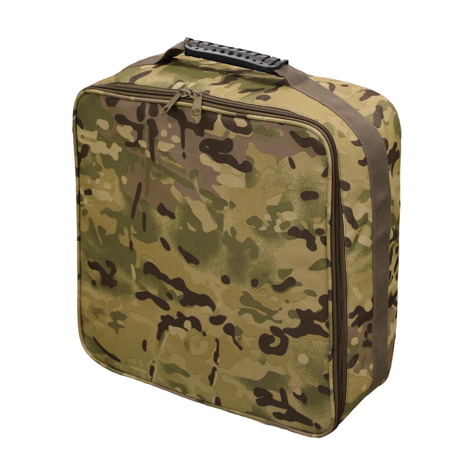 Handliche Angeltaschenrolle Tasche Doppelreißverschlüsse Angelgerät Organizer Box Polyester Große Kapazität