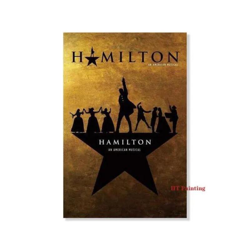 Amerikanisches Musical Hamilton Leinwandbild Alexander Hamilton Schuyler-Schwestern Ölgemälde Wandbild Heimkino-Dekoration 40x60cm No Frame