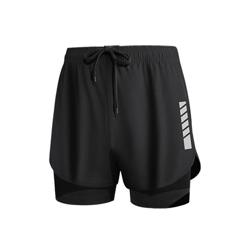 Herren Schnelltrocknende Doppellagige Badehose - Anti-Peinlichkeits Strandshorts 2023 M der schwarzen badehose
