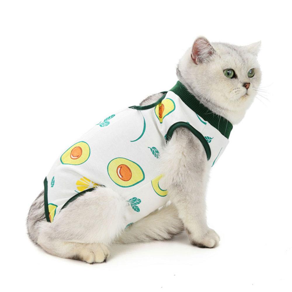 Katzen Professioneller Chirurgischer Genesungsanzug Ideal für Katzen Hunde E-Kragen Alternative für Kätzchen Welpen Körperwickel Atmungsaktive Haustierkleidung Hohe Qualität XL avocadogrün