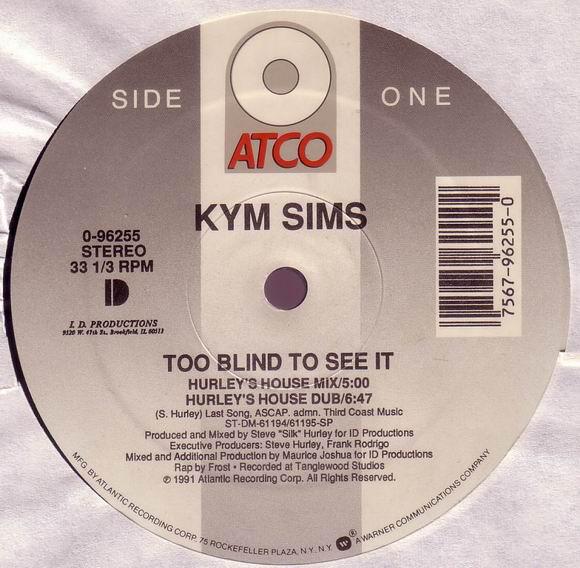 12-Zoll Schallplatte KYM SIMS - Too Blind To See It 096255 ATCO Records, I 1991 US Dance & Electronica Gebraucht