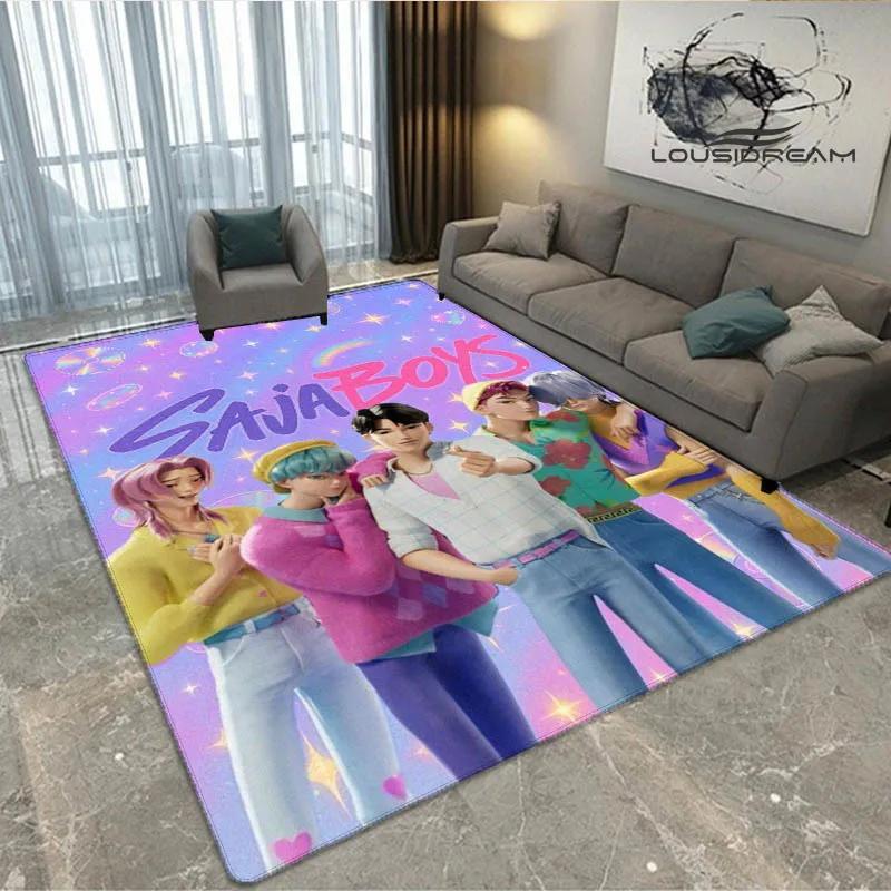 3D KPop Dämonenjäger Druck Teppich Rutschfester Teppich Außen Teppiche Bereichsteppich Heim Schlafzimmer Dekor Teppich für Schlafzimmer Geburtstagsgeschenk 60x90cm