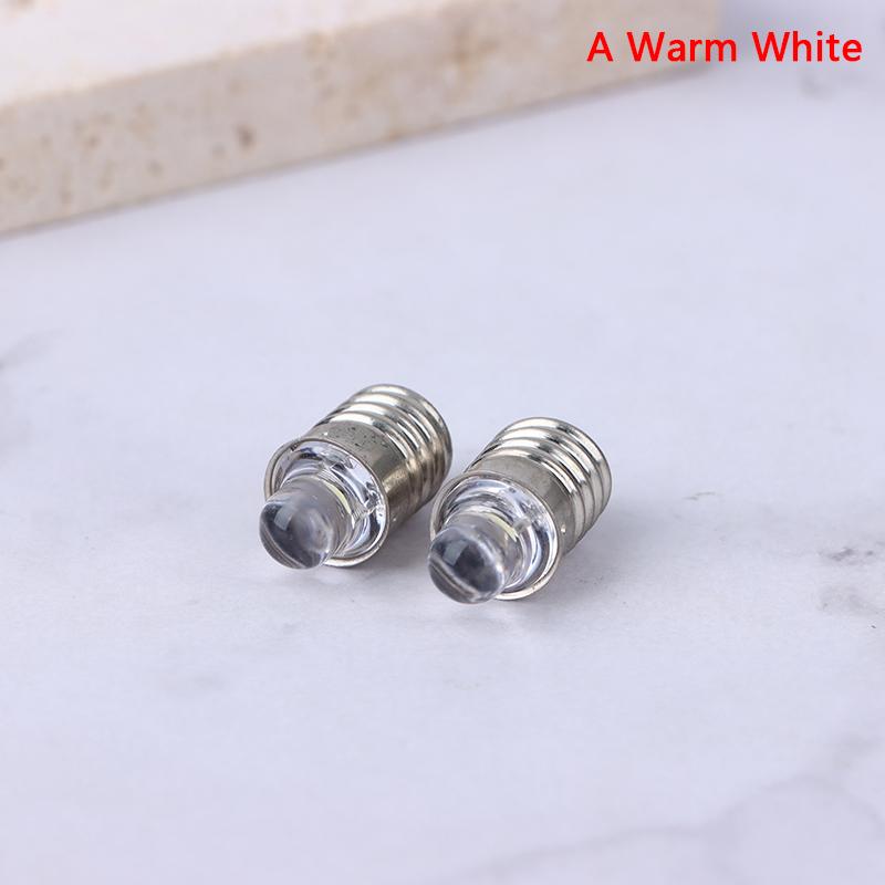 2 Stücke E10 Led Taschenlampe Birne Dc 3V 6V Instrument Birne Anzeige Lampe Ersatz Taschenlampe Birne Fahrrad Lampe warm Weiß Weiß