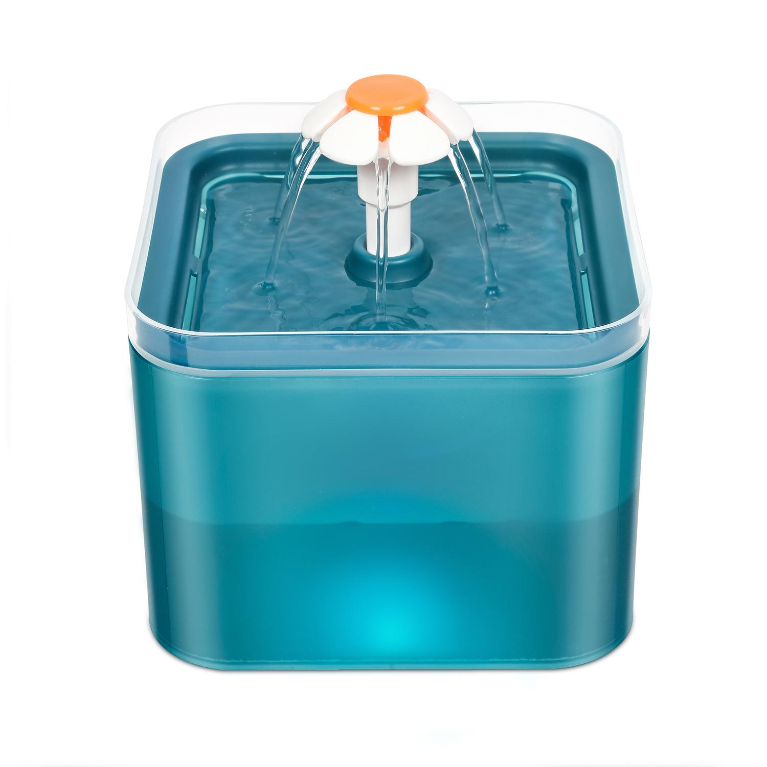 Katzenwasser-Trinkbrunnen, Wasserfall, 3 Strömungsdesigns, 67 oz/2L, Katzen-Trinkbrunnen mit ultra-leiser Pumpe, automatischer Trinkbrunnen für Katzen und Hunde AU grün
