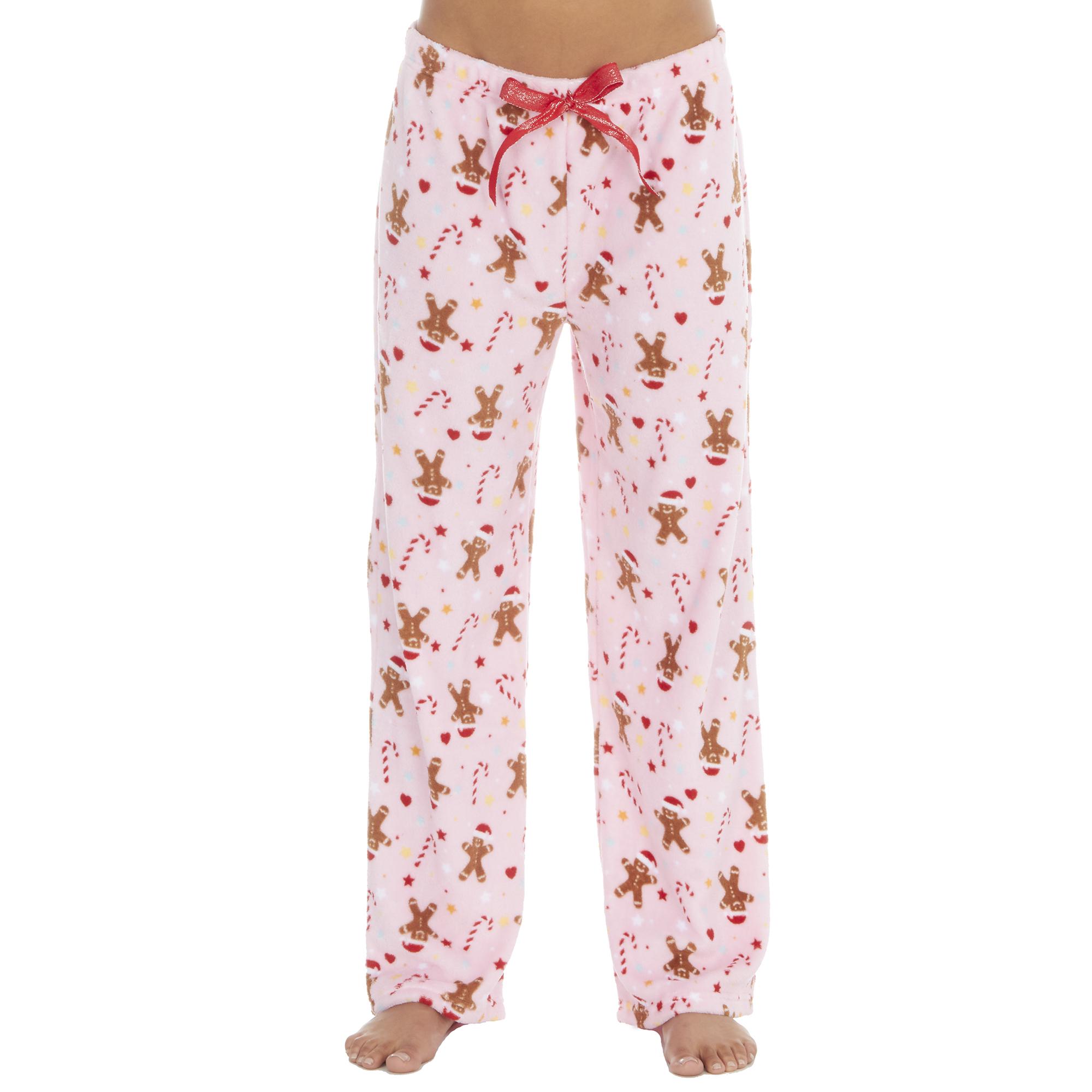 Slumber Party Damen/Damen Weihnachten Lebkuchen Pyjamahose L rosa