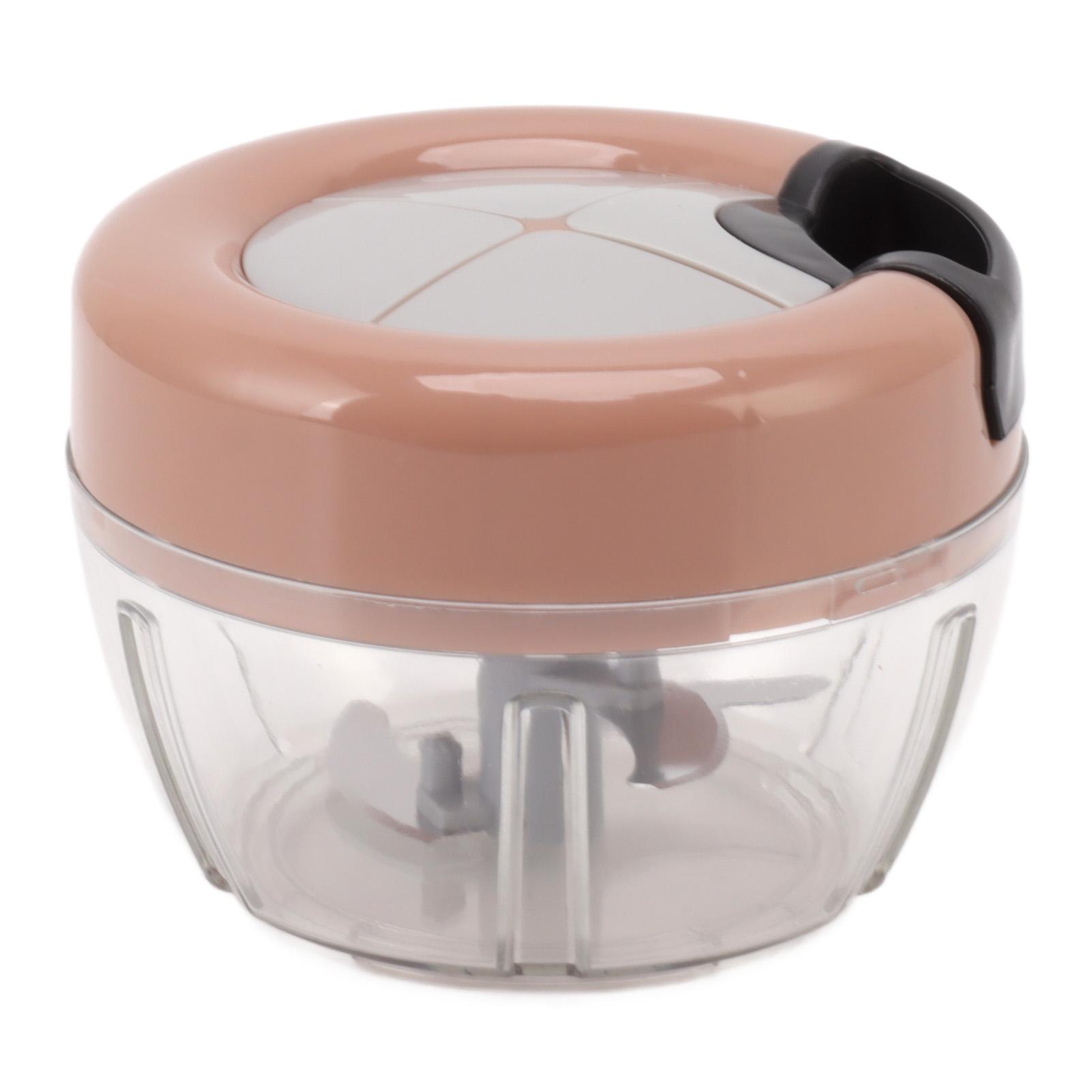 Manueller Lebensmittelhacker Zwiebel Knoblauch Pfeffer Gemüse Nuss Hand 3 Klingen Zerkleinerer für Gemüse Obst