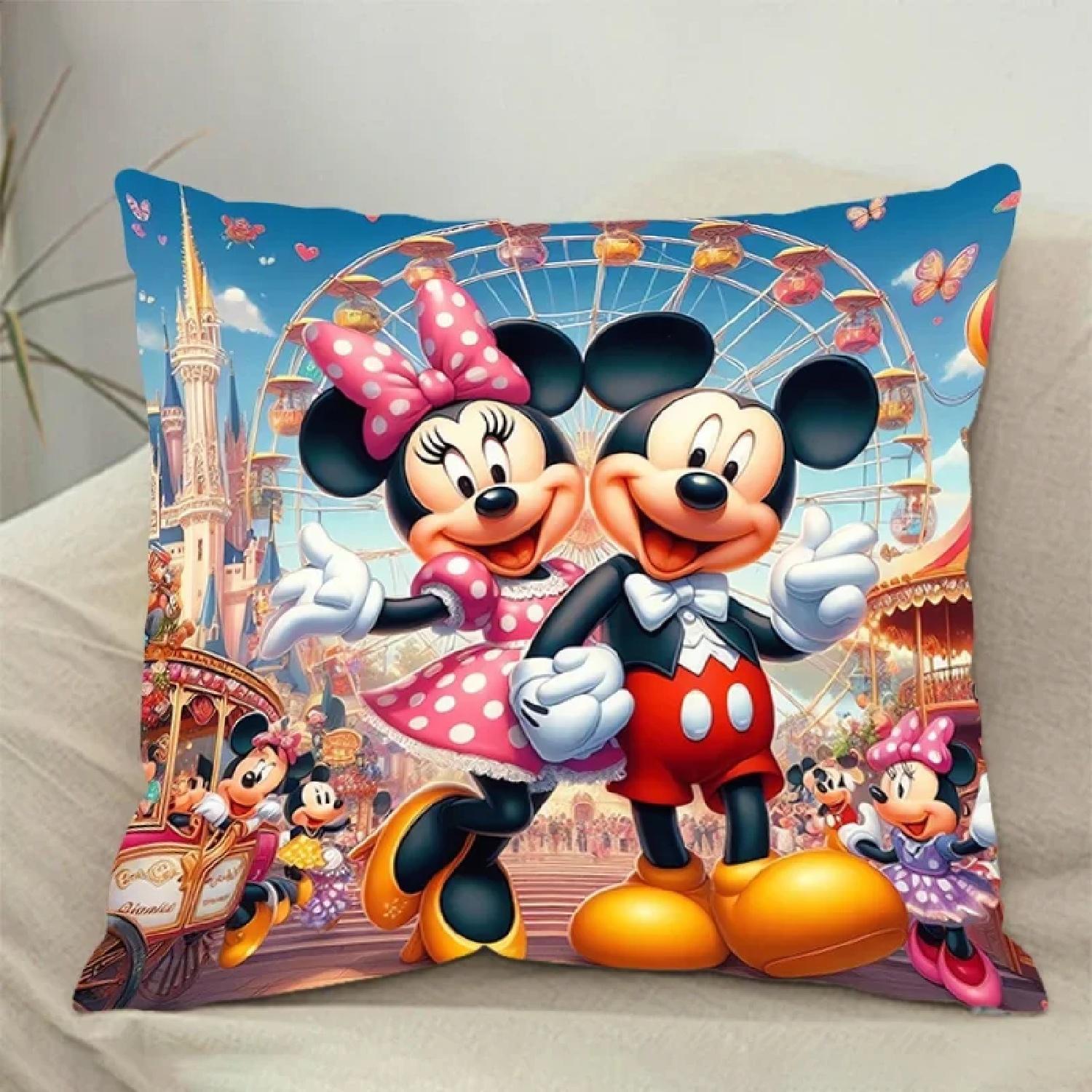 Bequemes Kissen Zimmer Schlafzimmer Büro Café Auto Kissen Wohnzimmer M-Mickey M-Minnie Kissenbezug Disney Kissen HeimdekoBZDSN-, 66x66cm