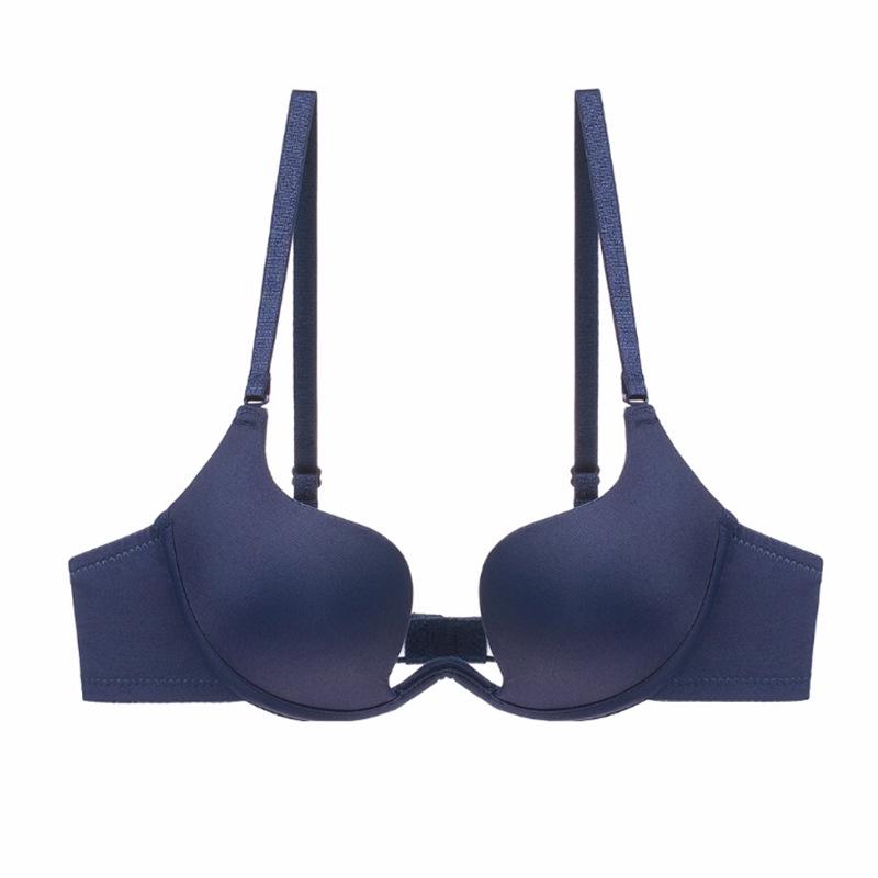 Europäisches U-förmiges tief ausgeschnittenes rückenfreies Hochzeits- und Abendkleid mit unsichtbarem Push-up-BH 80A