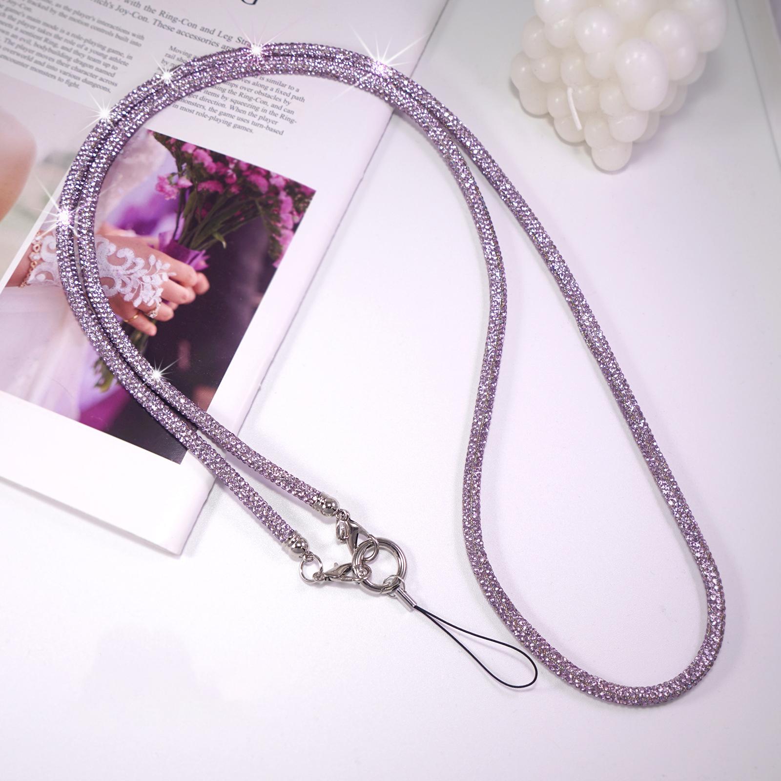 Neues Luxus Kristall Strass Handy Lanyard Helle Bling Bling Handyhülle Kettenriemen Handy Anti-Verlust Seil Handy Zubehör 70cm