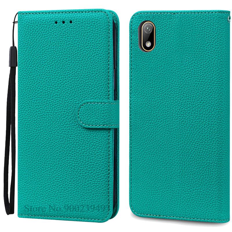 Für Huawei Y5 2019 Hülle Flip Leder Brieftasche Hülle für Huawei Y5 2019 Hülle Y 5 2019 AMN-LX9 AMN-LX1 AMN-LX2 AMN-LX3 Handyhüllen For Huawei Y5 2019 cyanblau